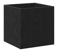 vidaXL Planter Box Black oak 40 x 40 x 40 cm Engineered wood, Modern Planter Box, Durable Indoor Gardening Container, Stylish Living Room Decor, Square Design for Home Plant Display