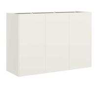 vidaXL planter box - cold-rolled steel flower pot stand - white 120x40x80 cm - modern outdoor garden decor