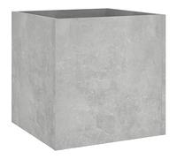 vidaXL Planter Box in Concrete Grey - Sturdy and Moisture Resistant Engineered Wood - Square Shape - Ideal for Living Room, Bedroom, and Office - Size 40x40x40 cm