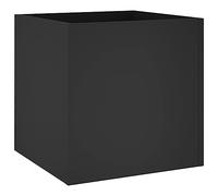 vidaXL Planter Box Made from Quality Engineered Wood, Sophisticated Black, Ideal for Various Flowers and Plants, Suitable for Interior Décor, Durably Constructed, Requires Assembly - 40x40x40 cm