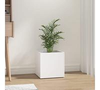 vidaXL White Engineered Wood Planter Box 40 x 40 x 40cm - Wilko