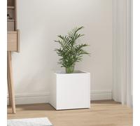 (White) vidaXL Planter Box Plant Pot Raised Bed Planter Flower Box Engineered Wood