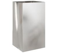 vidaXL Planter Flower Box Plant Pot Garden Raised Bed Silver Stainless Steel