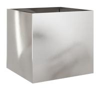 vidaXL Planter Flower Box Plant Pot Garden Raised Bed Silver Stainless Steel