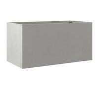vidaXL Planter Flower Box Plant Pot Garden Raised Bed Silver Stainless Steel