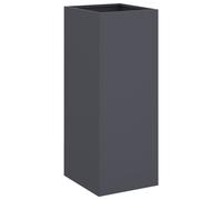 vidaXL Planter Anthracite 32X27.5X75cm Cold-rolled Steel, Black