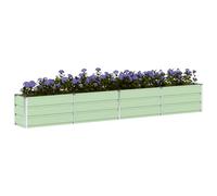 vidaXL Planter Green 320 x 40 x 45 cm Steel, Garden and Terrace, Modern, Durable, Eco-Friendly Materials for Outdoor Furniture and Dcor, Stylish and Functional Design