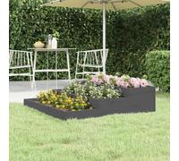 vidaXL Planter Grey 107x107x27 cm Solid Wood Pine