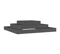 vidaXL Planter Grey 110x110x27 cm Solid Wood Pine