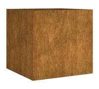 vidaXL Planter in Corten Weathering Steel - Ample Space, Decorative Rustic Planter, Durable for Outdoor Use, Supports Various Plants and Herbs - Size 40x41x40 cm