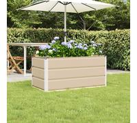 vidaXL Planter Ivory 100 x 50 x 45 cm Galvanised Steel