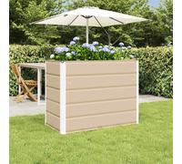 Planter Ivory 100x50x77cm Galvanised Steel Industrial Outdoor Terrace Planter XL