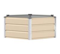 vidaXL Planter Ivory 129 x 129 x 45 cm Steel, Garden and Terrace Design, Hexagonal Elements, Modern Features, Durable Materials, for Outdoor Spaces, Enjoy