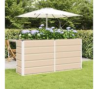 vidaXL Planter Ivory 160 x 40 x 75 cm Steel