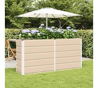 VidaXL Planter Ivory 160 X 40 X 75 Cm Steel