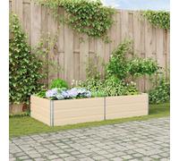 vidaXL Planter Ivory 195 x 100 x 45 cm Galvanised Steel