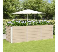 vidaXL Planter Ivory 240 x 80 x 75 cm Steel