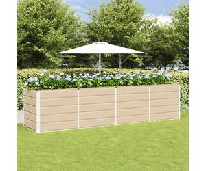 vidaXL Planter Ivory 240 x 80 x 75 cm Steel