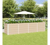 vidaXL Planter Ivory 320 x 80 x 75 cm Steel