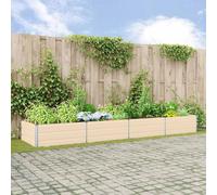 vidaXL Planter Ivory 385 x 100 x 45 cm Galvanised Steel, Garden and Terrace Inspiration, Industrial Elements, Durable Designs for Outdoor Spaces, Unique Decor Ideas Functional Layouts