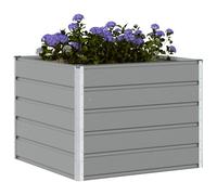 vidaXL Planter Light Grey 100 x 100 x 75 cm Steel