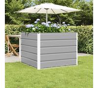 vidaXL Planter Light Grey 100 x 100 x 75 cm Steel