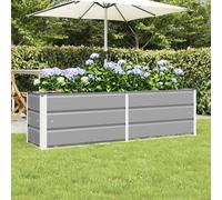 vidaXL Planter Light Grey 160 x 40 x 45 cm Steel