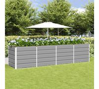 vidaXL Planter Light Grey 320 x 80 x 75 cm Steel
