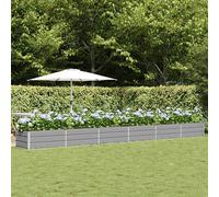 vidaXL Planter Light Grey 600 x 80 x 45 cm Steel