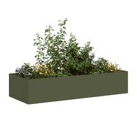 Planter Outdoor Flower Pot Garden Raised Bed Patio Plant Pot Steel vidaXL