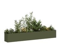 Planter Olive Green 280x40x40cm Cold-Rolled Steel Raised Garden Bed Deep Outdoor