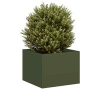vidaXL Planter Olive Green 40x40x30 cm Steel