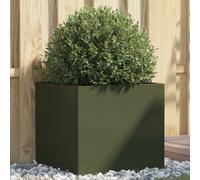 vidaXL Planter Olive Green 49x47x46 cm Steel