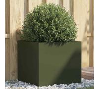 vidaXL Planter Olive Green 49x47x46 cm Steel UK