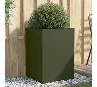 vidaXL Planter Olive Green 52x48x75 cm Steel