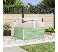 vidaXL Planter Pastel Green 100 x 100 x 77 cm Galvanised Steel