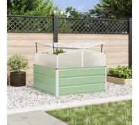 vidaXL Planter Pastel Green 100 x 100 x 77 cm Galvanised Steel