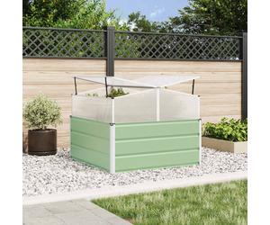 vidaXL Planter Pastel Green 100 x 100 x 77 cm Galvanised Steel
