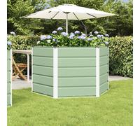 vidaXL Planter Pastel Green 129 x 129 x75 cm Steel