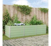 vidaXL Planter Pastel Green 290 x 100 x 75 cm Galvanised Steel