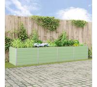 vidaXL Planter Pastel Green 385 x 100 x 75 cm Galvanised Steel
