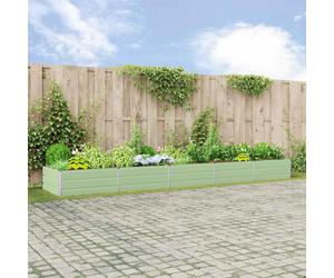 vidaXL Planter Pastel Green 480 x 100 x 45 cm Galvanised Steel