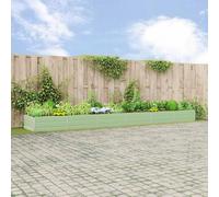 vidaXL Planter Pastel Green 580 x 100 x 45 cm Galvanised Steel