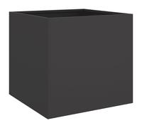 vidaXL Planter Patio Flower Pot Garden Raised Bed Outdoor Planter Black Steel