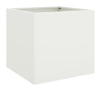 vidaXL Planter White 42X40X39cm Cold-rolled Steel, White