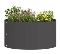 vidaXL Planter Ring 5 pcs Black 40 x 40 x 20 cm Cold-rolled Steel, Modern Round Metal Planter, Sculptural Garden Decor, Durable Outdoor Steel Plant Frame, Minimalist Design Element