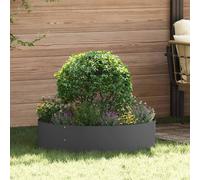 vidaXL Planter Ring 5 pcs Black 80 x 80 x 20 cm Cold-rolled Steel, Modern Round Metal Planter, Sculptural Garden Decor, Durable Outdoor Steel Plant Frame, Minimalist Design Element