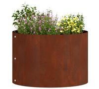 vidaXL Planter Ring 5 pcs Brown 30 x 30 x 20 cm Weathering Steel, Modern Round Metal Planter, Sculptural Garden Decor, Durable Outdoor Steel Plant Frame, Minimalist Design Element