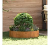 vidaXL Planter Ring 5 pcs Brown 80 x 80 x 20 cm Weathering Steel, Modern Round Metal Planter, Sculptural Garden Decor, Durable Outdoor Steel Plant Frame, Minimalist Design Element