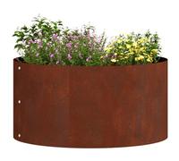 vidaXL Planter Ring 5 pcs Brown 40 x 40 x 20 cm Weathering Steel, Modern Round Metal Planter, Sculptural Garden Decor, Durable Outdoor Steel Plant Frame, Minimalist Design Element